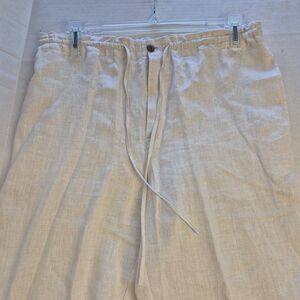 Jamaica BayTan Linen Pants Size Med, Disciver Paradise, Zip Button, Tie in Front